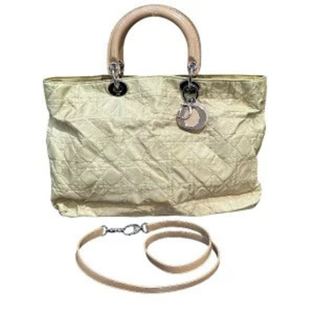 Christian Dior Cannage Olive Green Bag Tote Shoulder